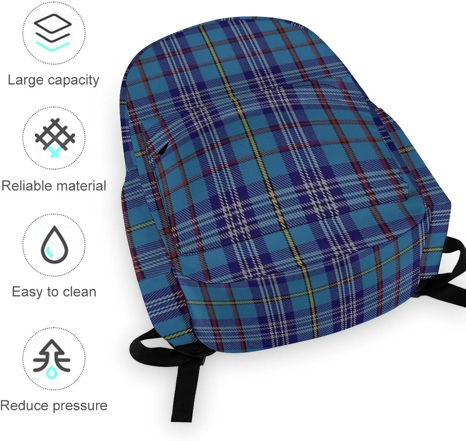 Citadel Military Academy Tartan Casual Lightweight Large Capacity Travel Backpack Unisex