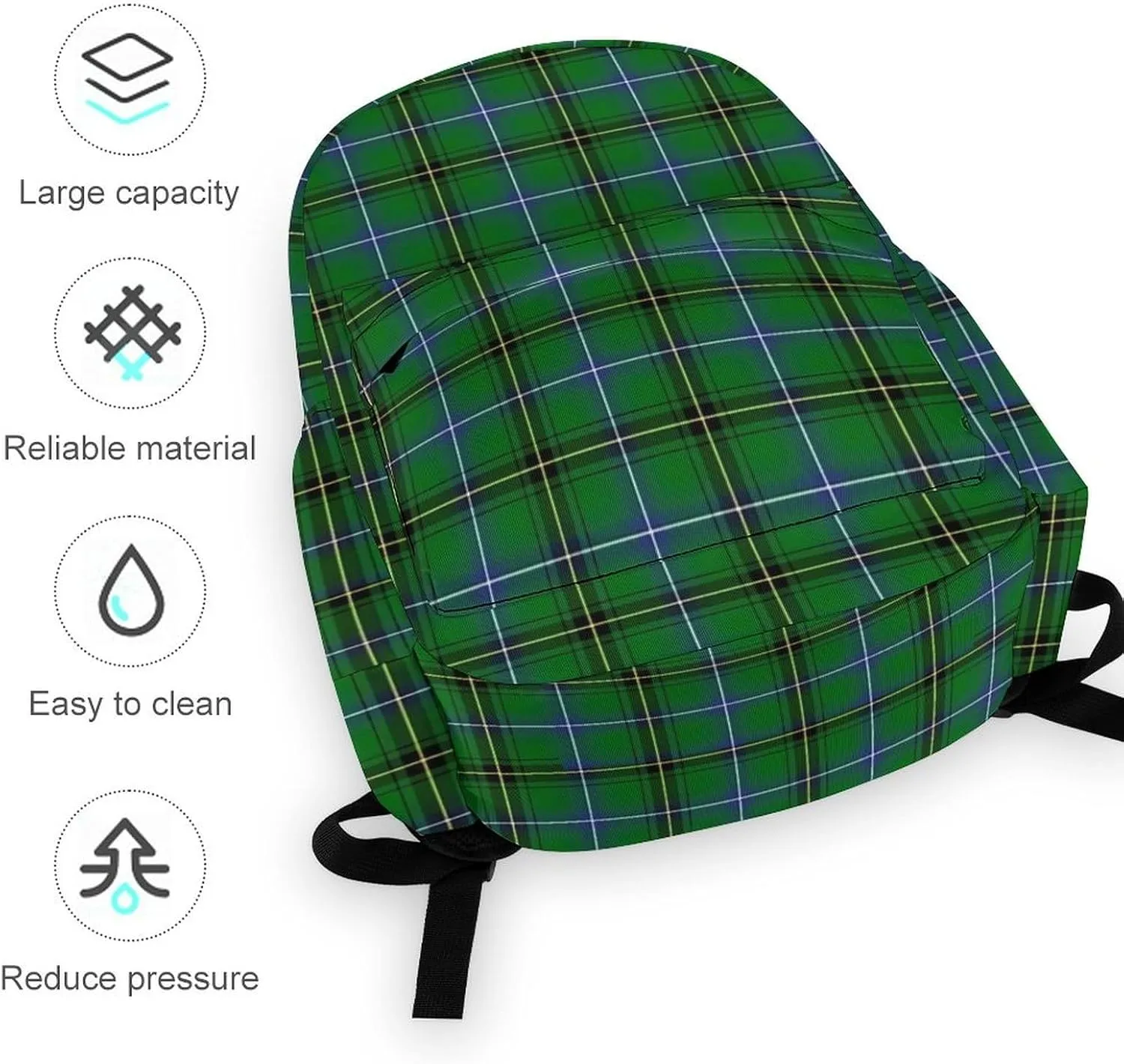 Clan Henderson Tartan Casual Lightweight Large Capacity Travel Backpack Unisex