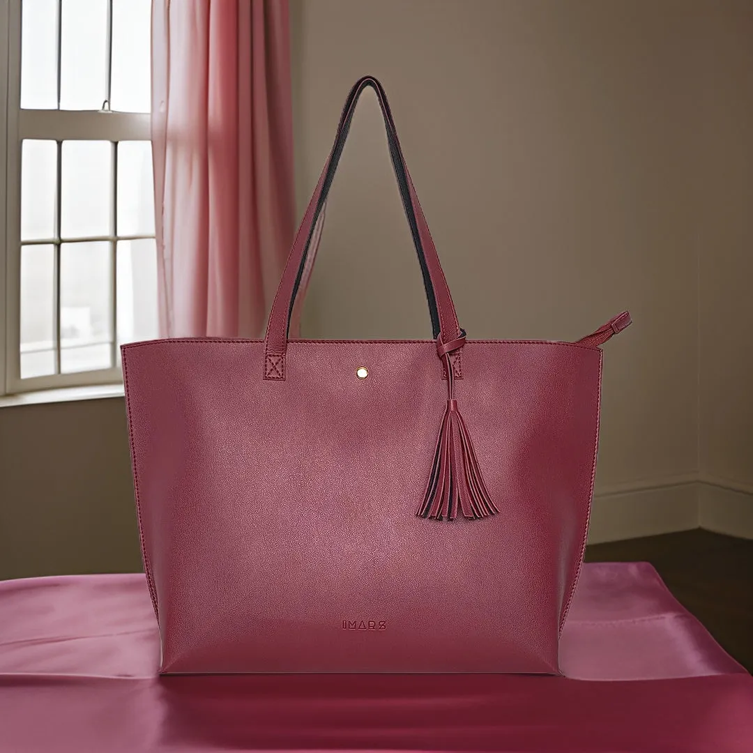 Classic Maroon Tote Bag For Women & Girls
