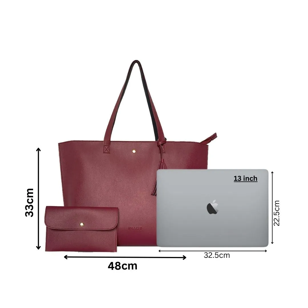 Classic Maroon Tote Bag For Women & Girls