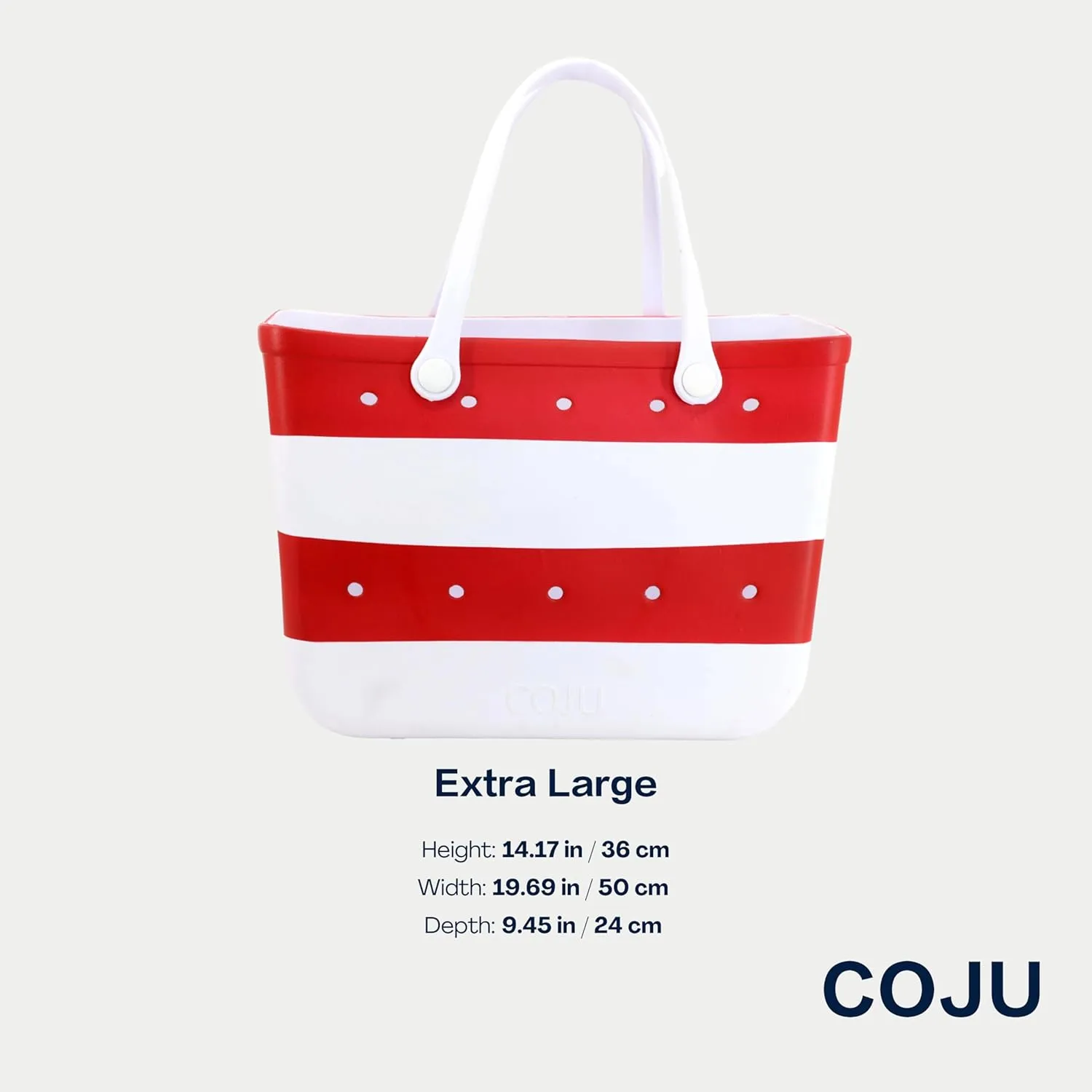 COJU Rubber Tote Bag Waterproof XL Large Tote Bag for Beach Pool Boat Sports Travel Washable Tip Proof Durable