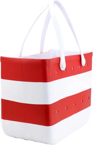 COJU Rubber Tote Bag Waterproof XL Large Tote Bag for Beach Pool Boat Sports Travel Washable Tip Proof Durable
