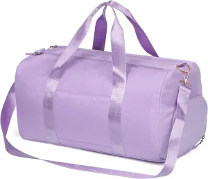 COLOYDuffle Bag for Women, Sports Duffel Bag with Wet Pocket & Shoe Compartment, Overnight Weekender Travel Bag(Pink)(C Purple)