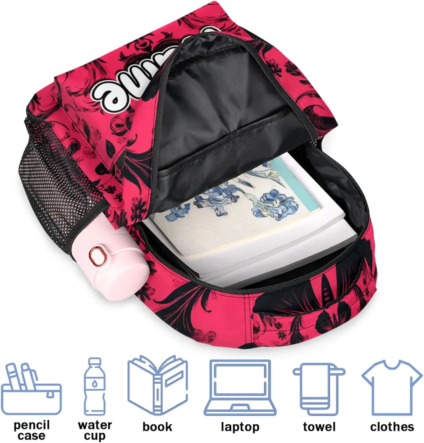 Cool Vintage Butterfly Large Backpack Fashion Travel Backpacks for Business Women Men Casual Laptop Bag Waterproof Lightweight Shoulder Bags 16in