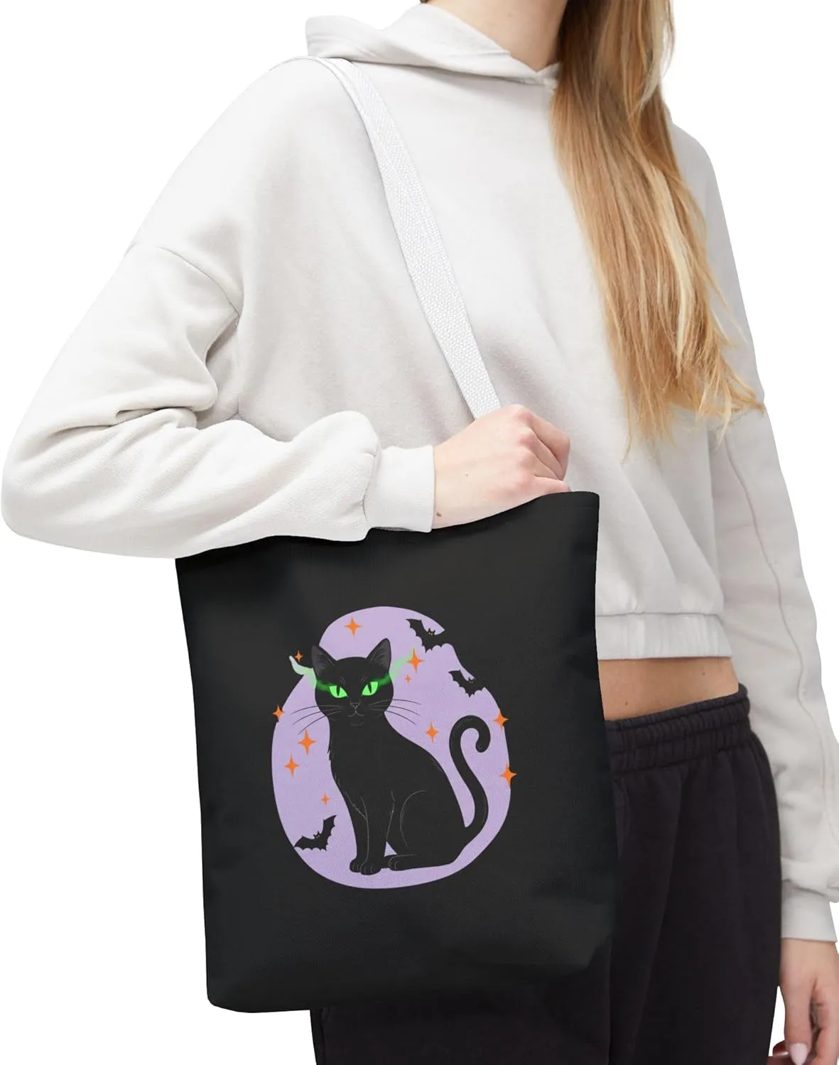 Copy of Halloween Cat Tote Bag – Spooky Themed Reusable Shoulder Bag for Trick-or-Treat & Everyday Use