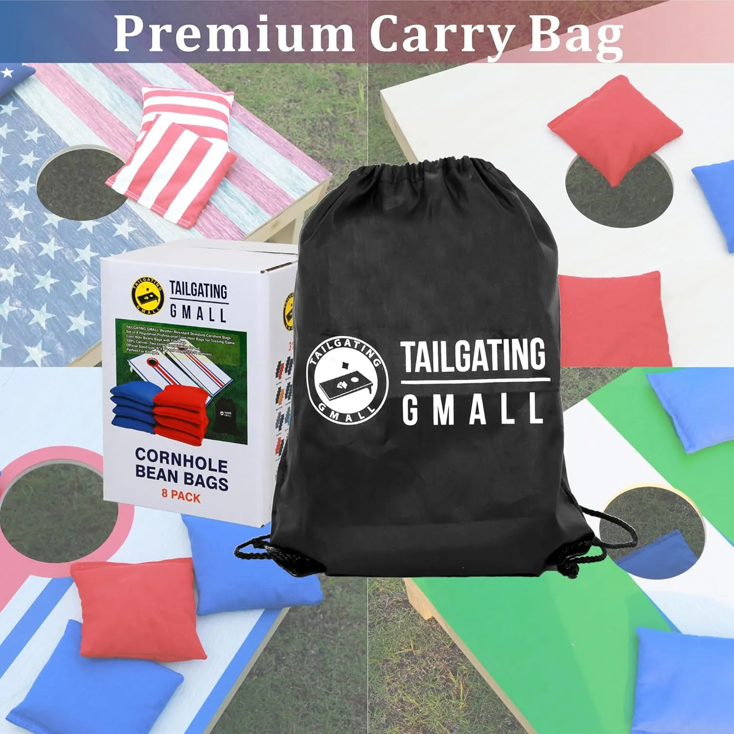 Cornhole Bags Set of 8 Regulation Professional Corn Hole Bean Bags Weather Resistant for Tossing Adults Yard Game