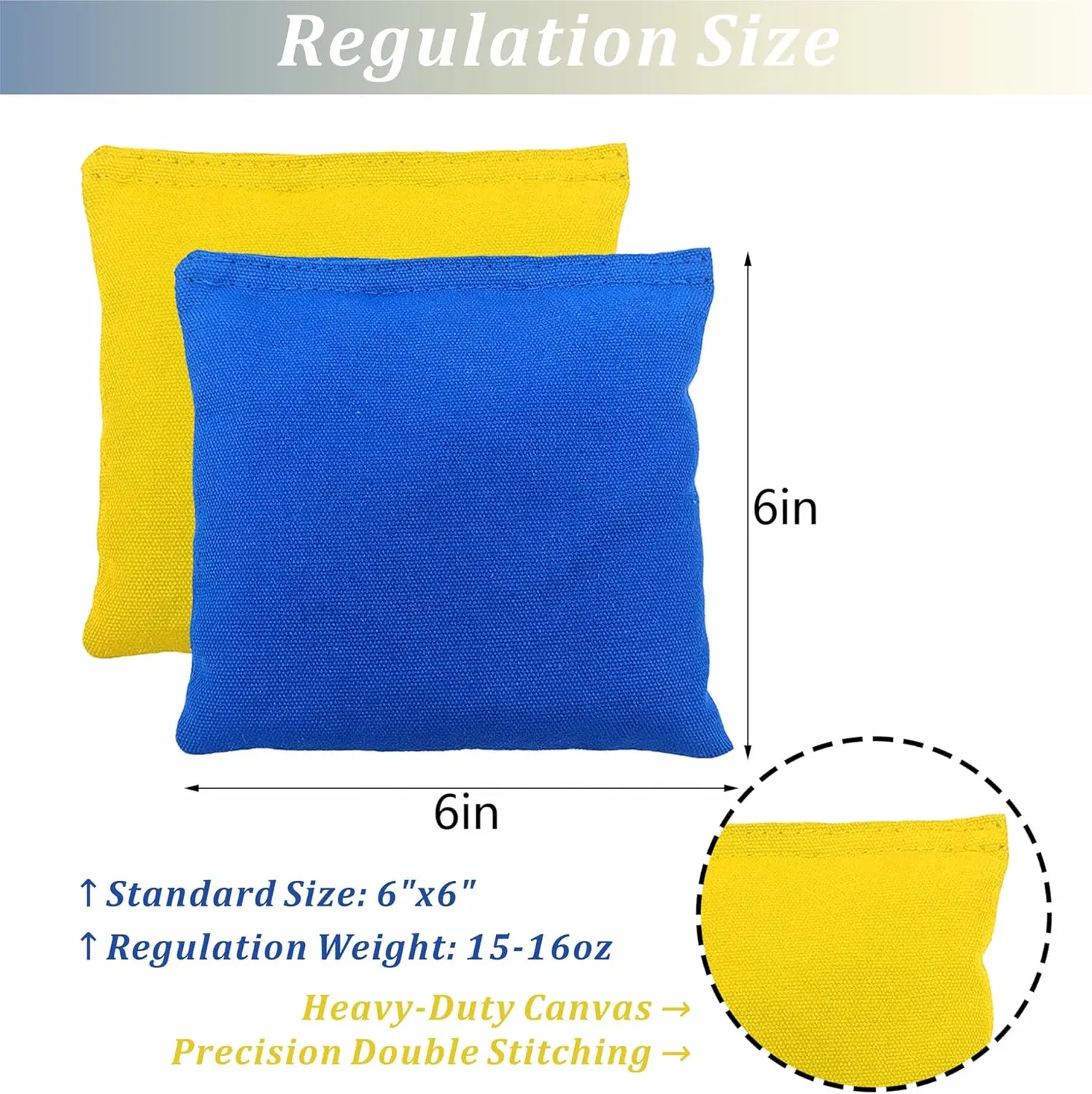 Cornhole Bags Set of 8 Regulation Professional Corn Hole Bean Bags Weather Resistant for Tossing Adults Yard Game