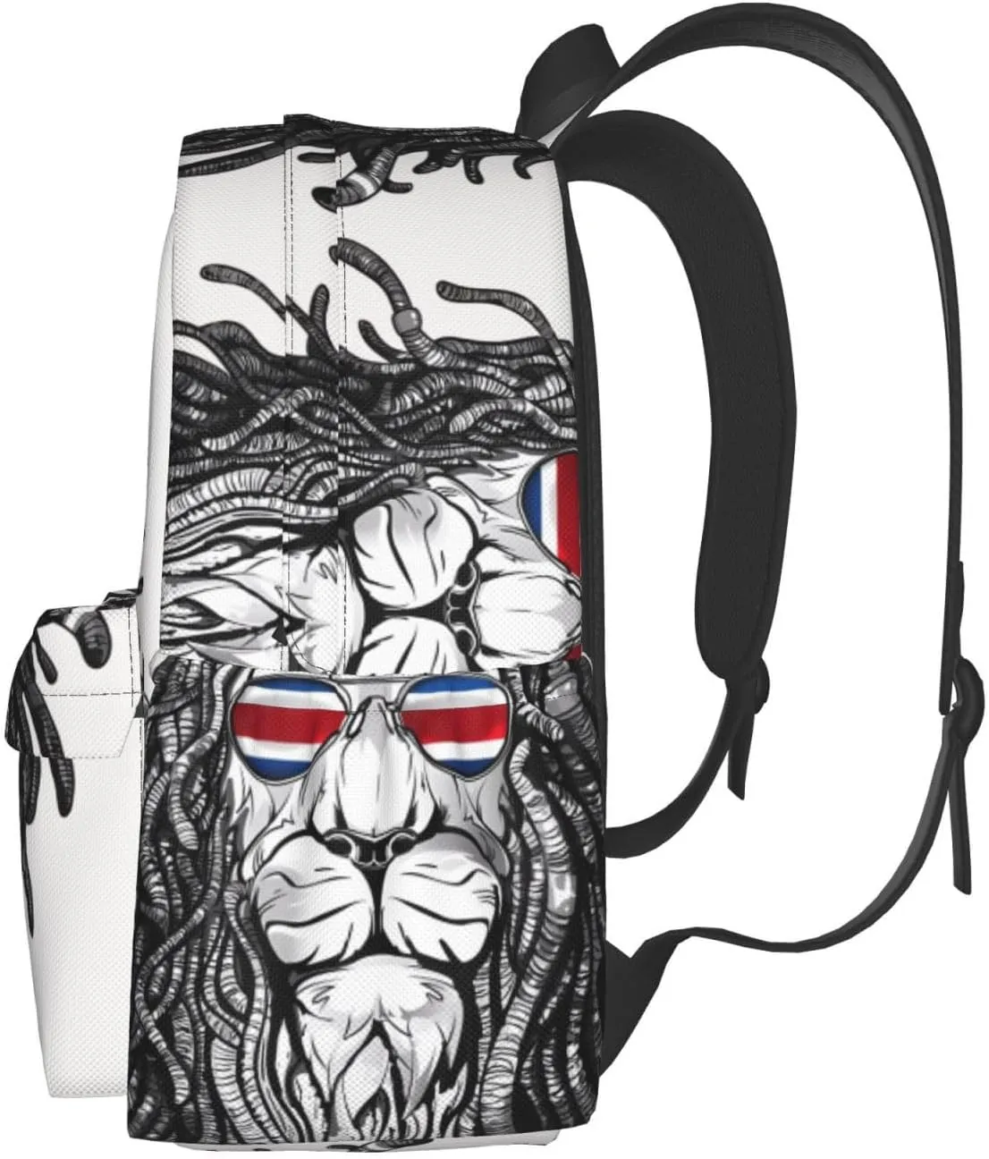 Costa Rica Flag Lion Large Travel Backpack Casual Backpacks Laptop Daypack Working Rucksack Lightweight Back Pack Sports Bag with Adjustable Shoulder Strap