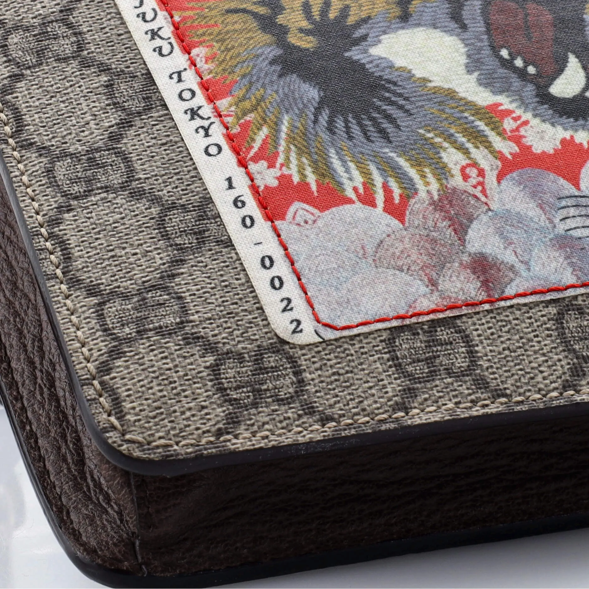 Courrier Messenger Bag GG Coated Canvas with Applique