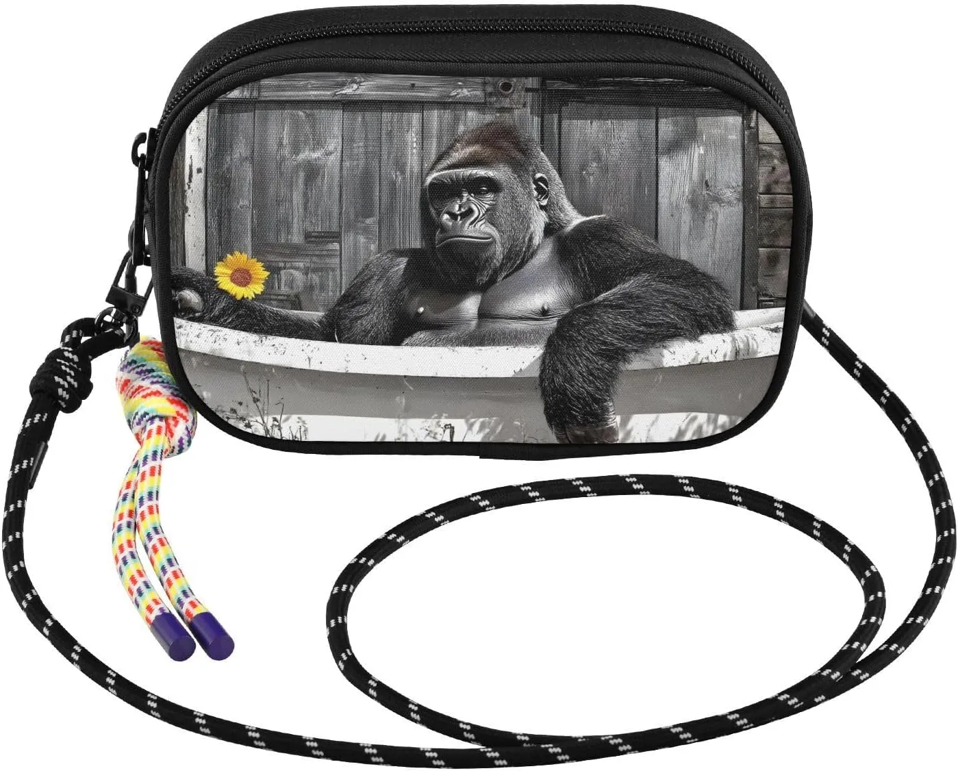 Crossbody Bag Gorilla Bathtub for Women Cell Phone Purses Women's Small Shoulder Handbags Wallet Purse with Strap