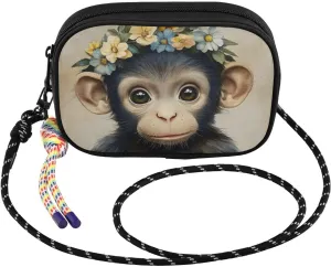 Crossbody Bag Monkey Garland for Women Cell Phone Purses Women's Small Shoulder Handbags Wallet Purse with Strap