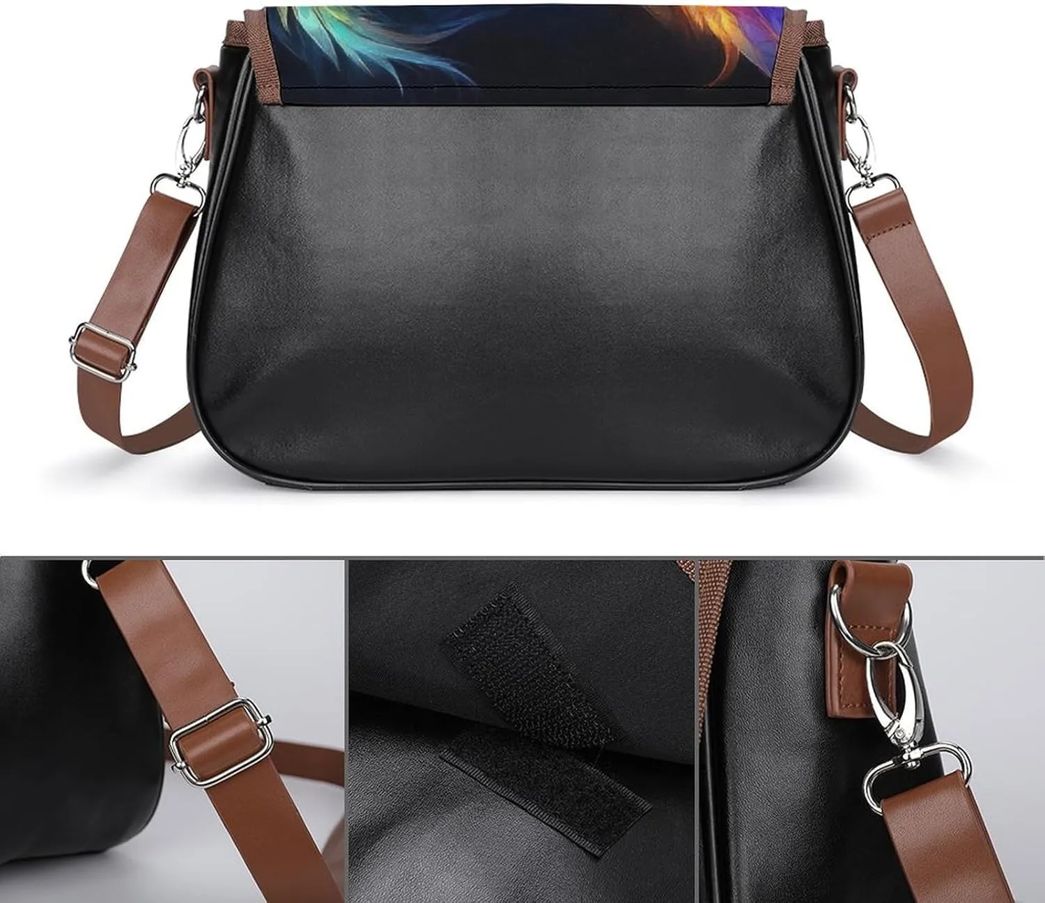 Crossbody Bag with Adjustable Strap for Women, Small Pu Leather Shoulder Handbags for Office
