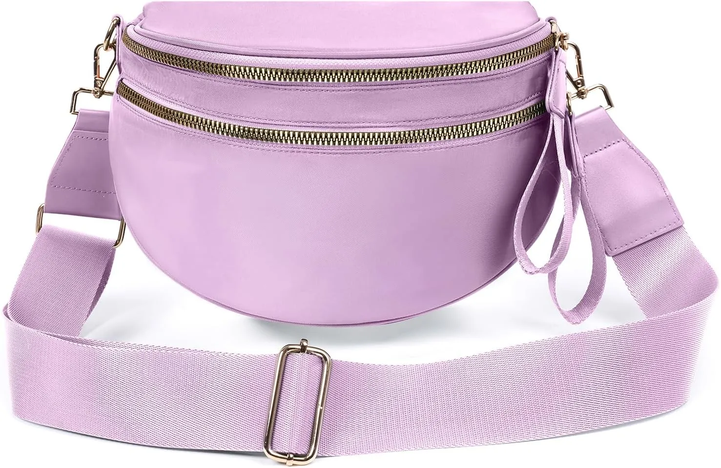 Crossbody Bags Bum Bag for Women Large Sling Bag Purse with Adjustable Strap（Purple）