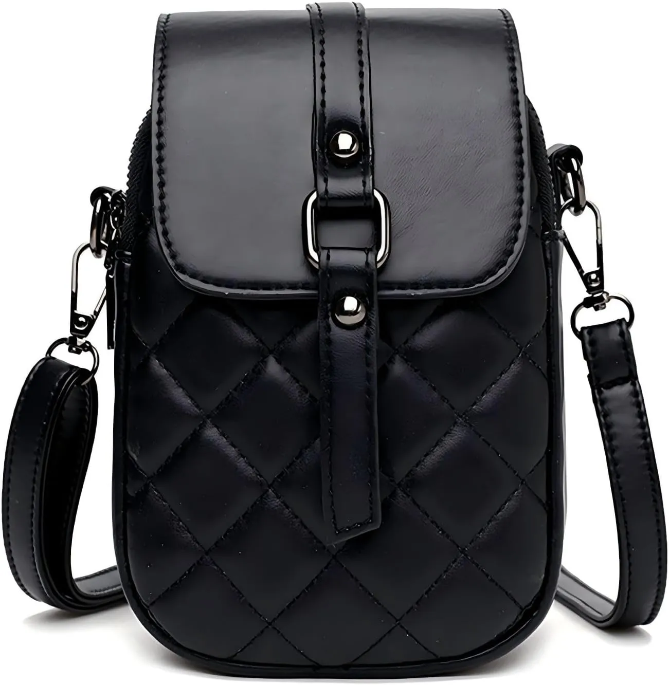 Crossbody Bags for Women Anti-Theft Phone Purse with Headphone Hole & Adjustable Strap Lightweight PU Leather Shoulder Bag