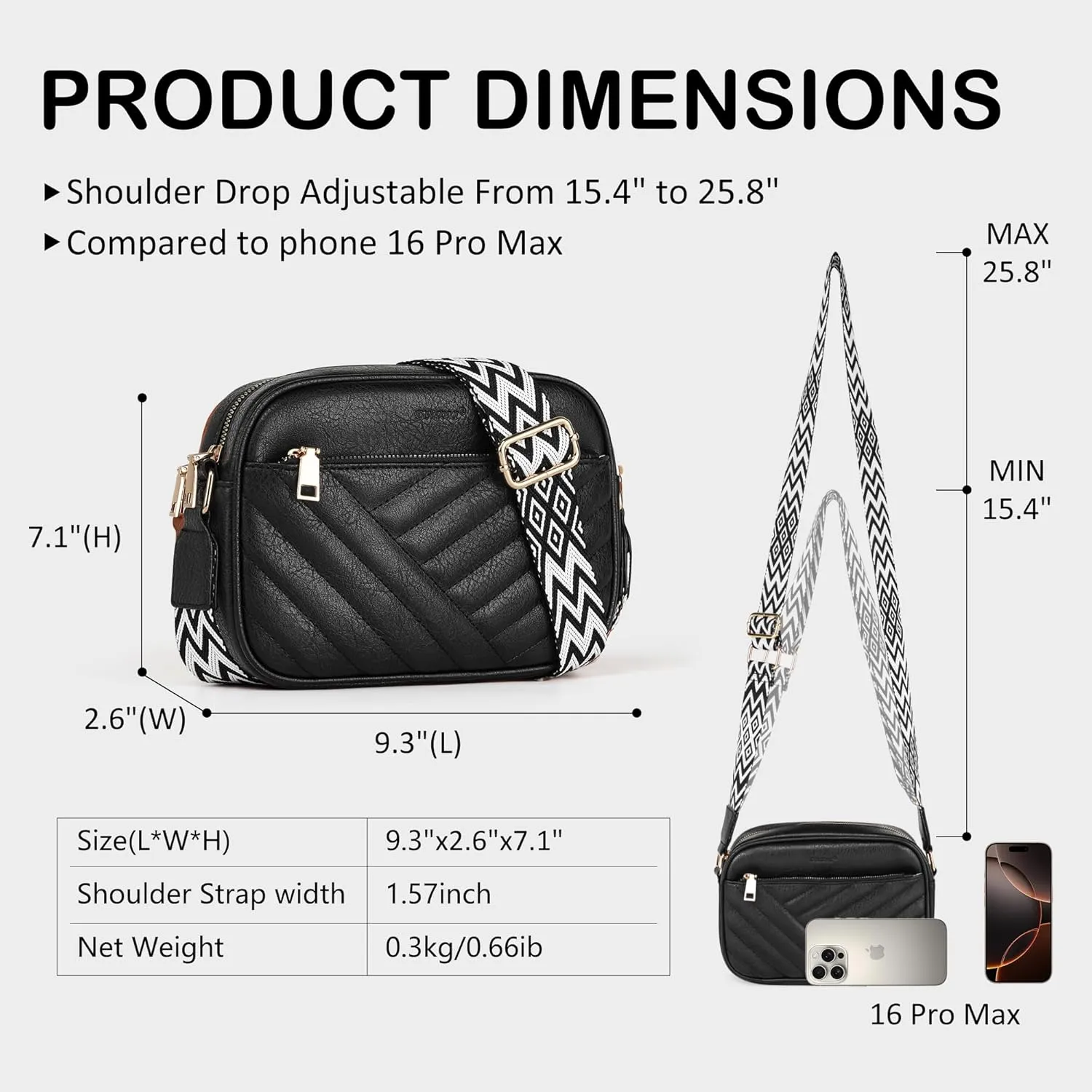 Crossbody Bags for Women Purses for Women Vegan Leather crossbody purse Handbags with Ajustable Strap