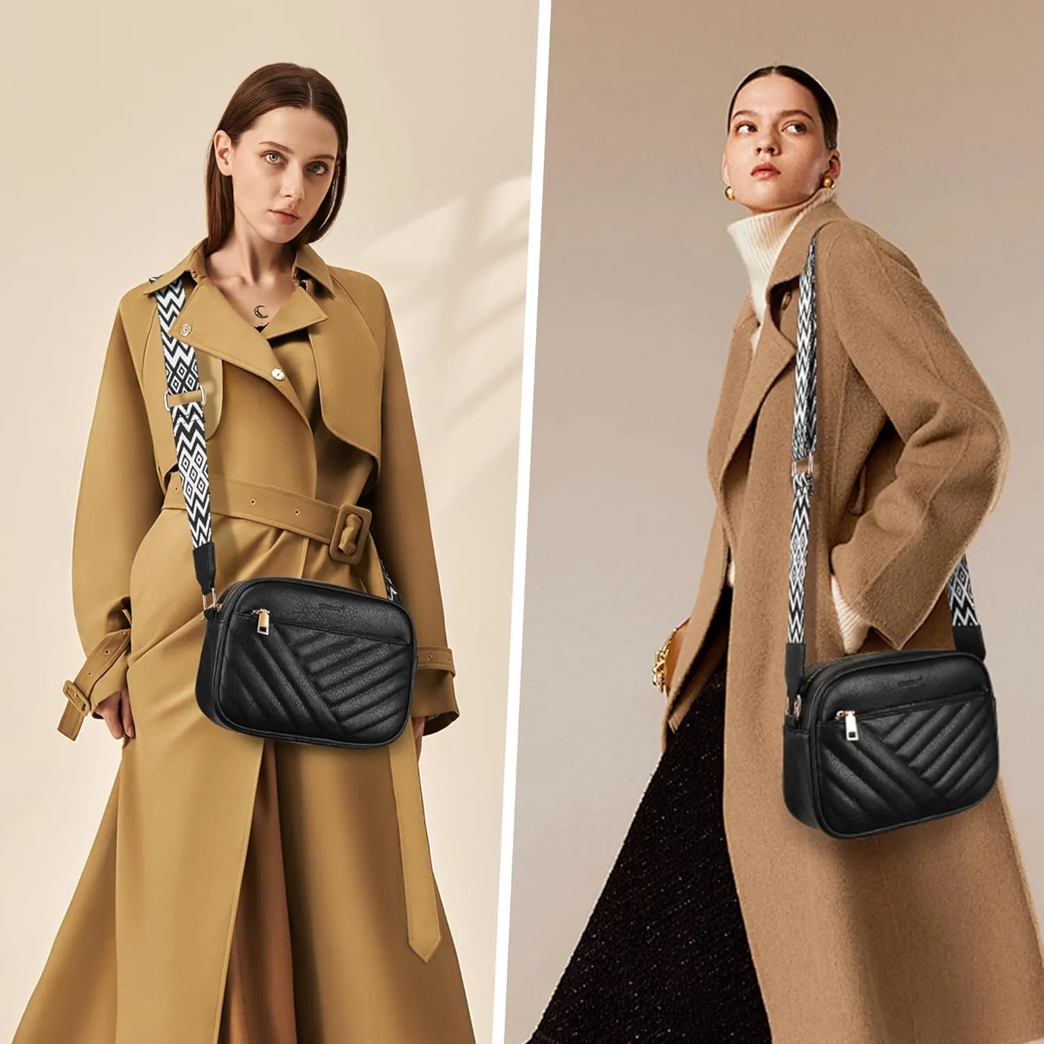 Crossbody Bags for Women Purses for Women Vegan Leather crossbody purse Handbags with Ajustable Strap