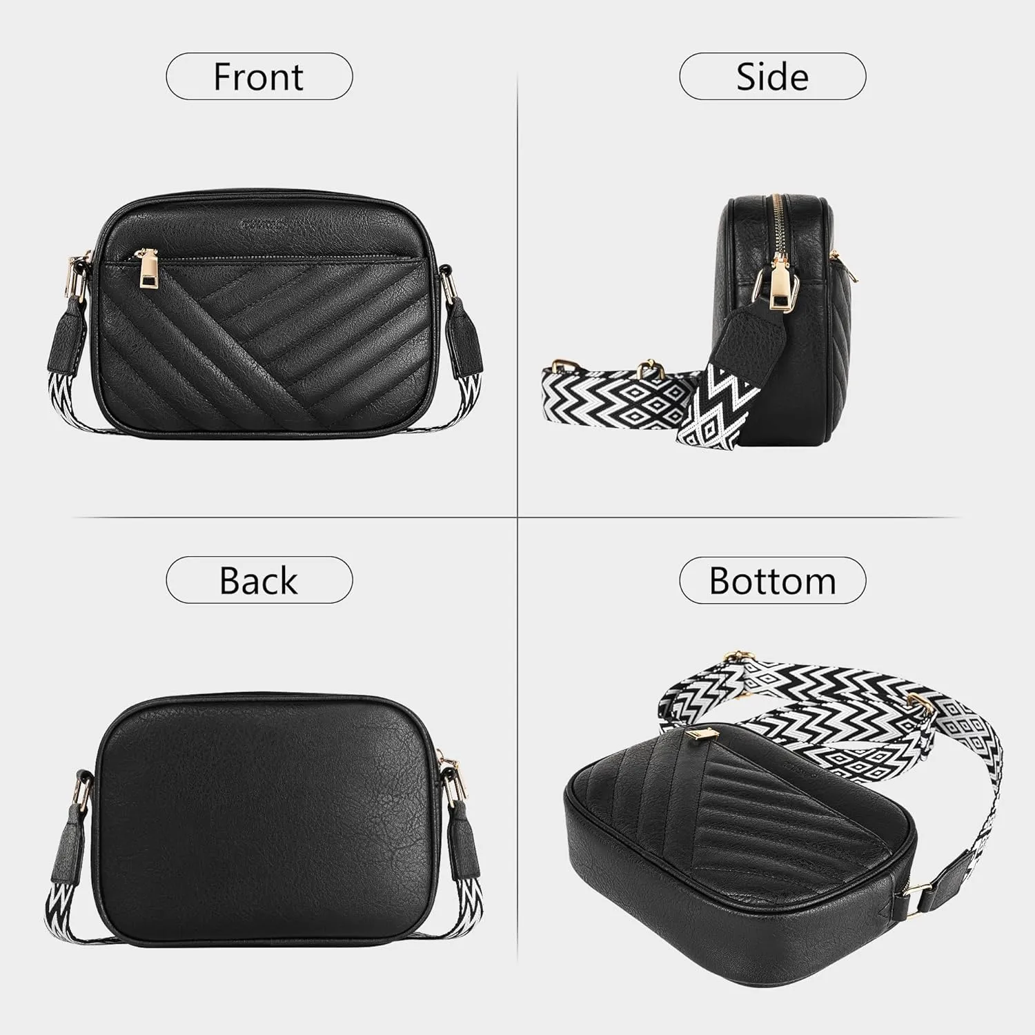 Crossbody Bags for Women Purses for Women Vegan Leather crossbody purse Handbags with Ajustable Strap