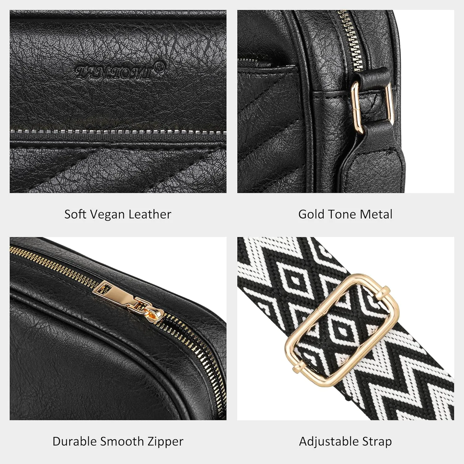 Crossbody Bags for Women Purses for Women Vegan Leather crossbody purse Handbags with Ajustable Strap