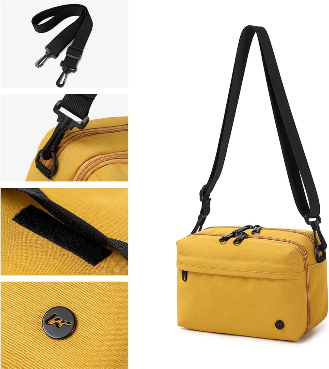 Crossbody Handbag with Coin Purse, 3 Compartments, Zipper, for Travel, Everyday Use