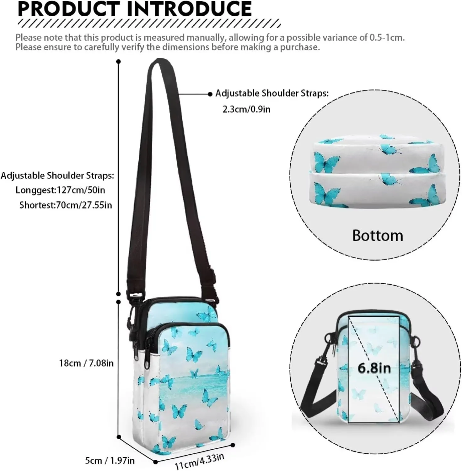 Crossbody Purses for Women with Adjustable Strap Mini Over Shoulder Handbag Purse Wallet Phone Bag