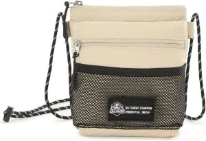 Crossbody Sling Bag for Women Men with Secure Elastic Strap - Smart Pocket Layout Shoulder Bag Urban Outdoor Travel
