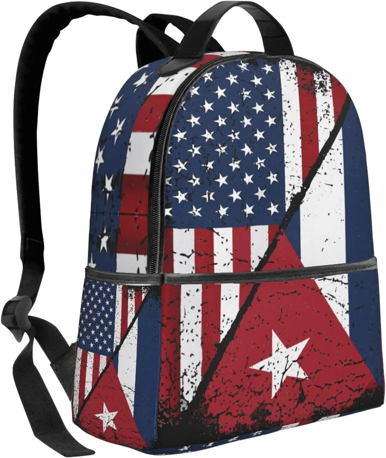 Cuba Cuban American Flag Casual Backpacks Laptop Backpack Carry-on Daypack Sports Travel Rucksack Lightweight Working Bag for Outdoor Hiking Cycling Walking