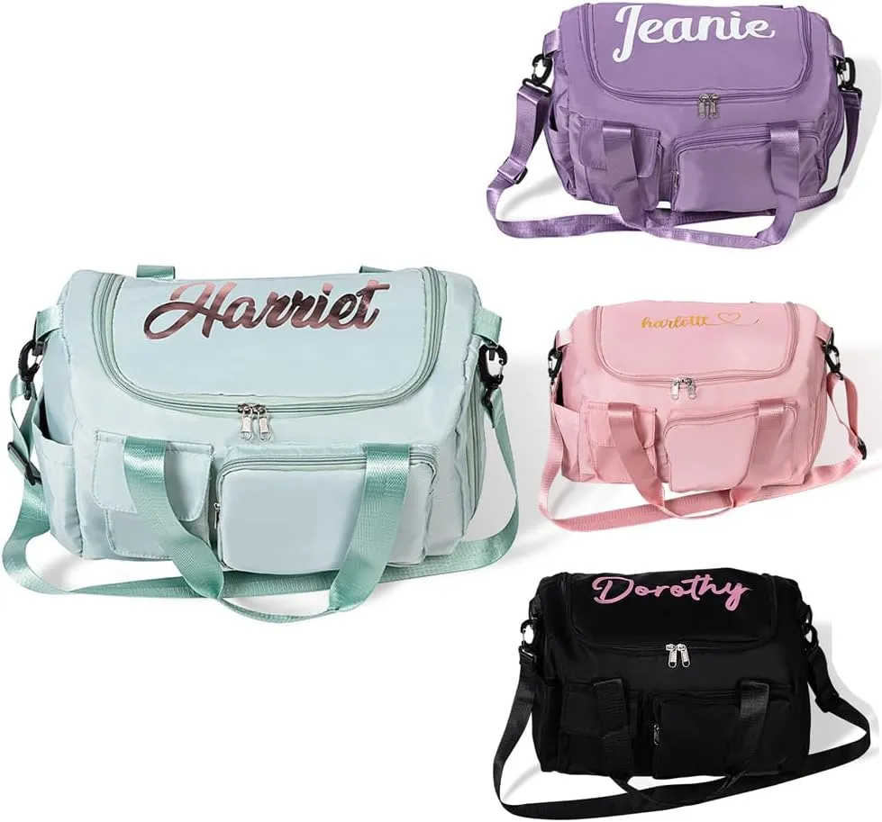 Custom Carry On Duffle Bag For Travel Personalized Name Weekender Bags For Women Overnight Hospital Bag For Women Labor Delivery Birthday Back To School Gifts For Her Girls Mom