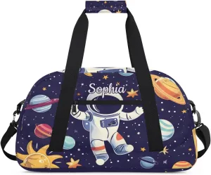 Custom Duffel Bag for Kids Boy Travel Bag Sports Bag Small Gym Bag Dance Tote Kids Duffel Bag Girls Astronaut
