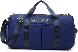 Custom Duffel Bags Name/Logo Embroidered Personalized Weekender Overnight Bag with Shoe Compartment Waterproof Gym Bag for Travel Women Men