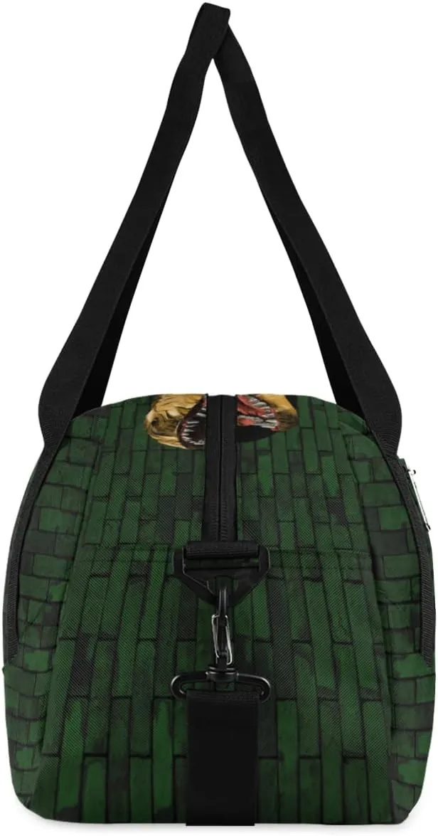 Custom Kids Duffel Overnight Bag Scary Dinosaur Personalized Kids Duffel Bag for Girls Boys Customized Kids Gifts - 3D Dino Wall