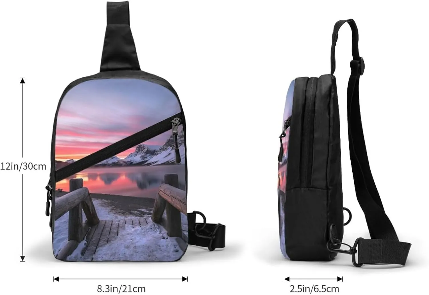 Custom Sling Bag for Men Women Personalized Crossbody Bags with Photo Text Customized Chest Bag for Hiking Travel