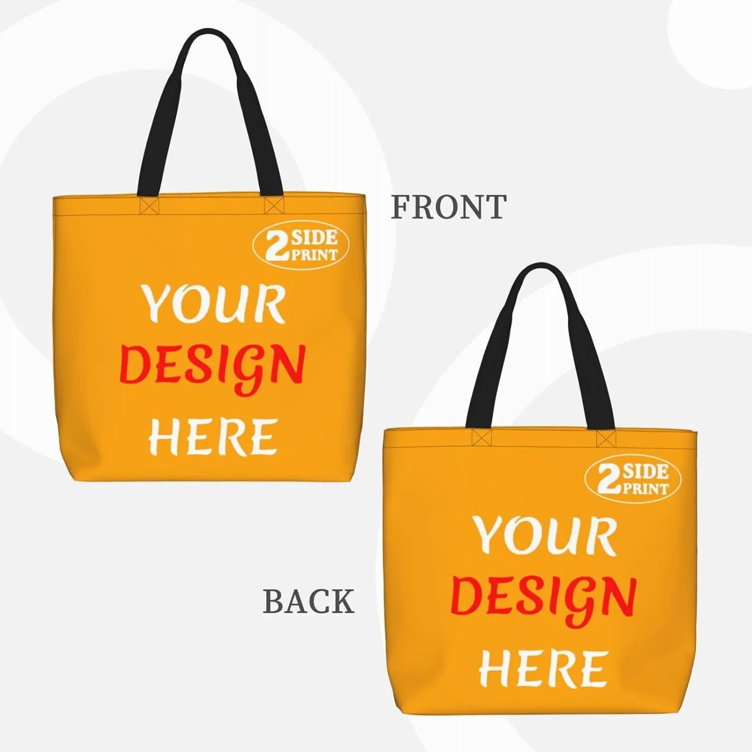 Custom Tote Bags Add Your Design For Business Travel Personalized Shoulder Beach Bag For Women Teachers