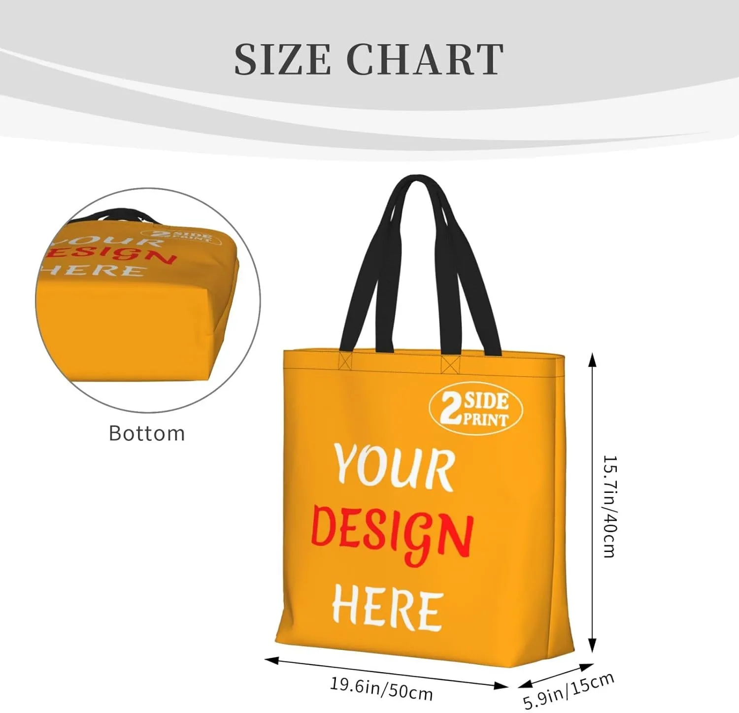 Custom Tote Bags Add Your Design For Business Travel Personalized Shoulder Beach Bag For Women Teachers