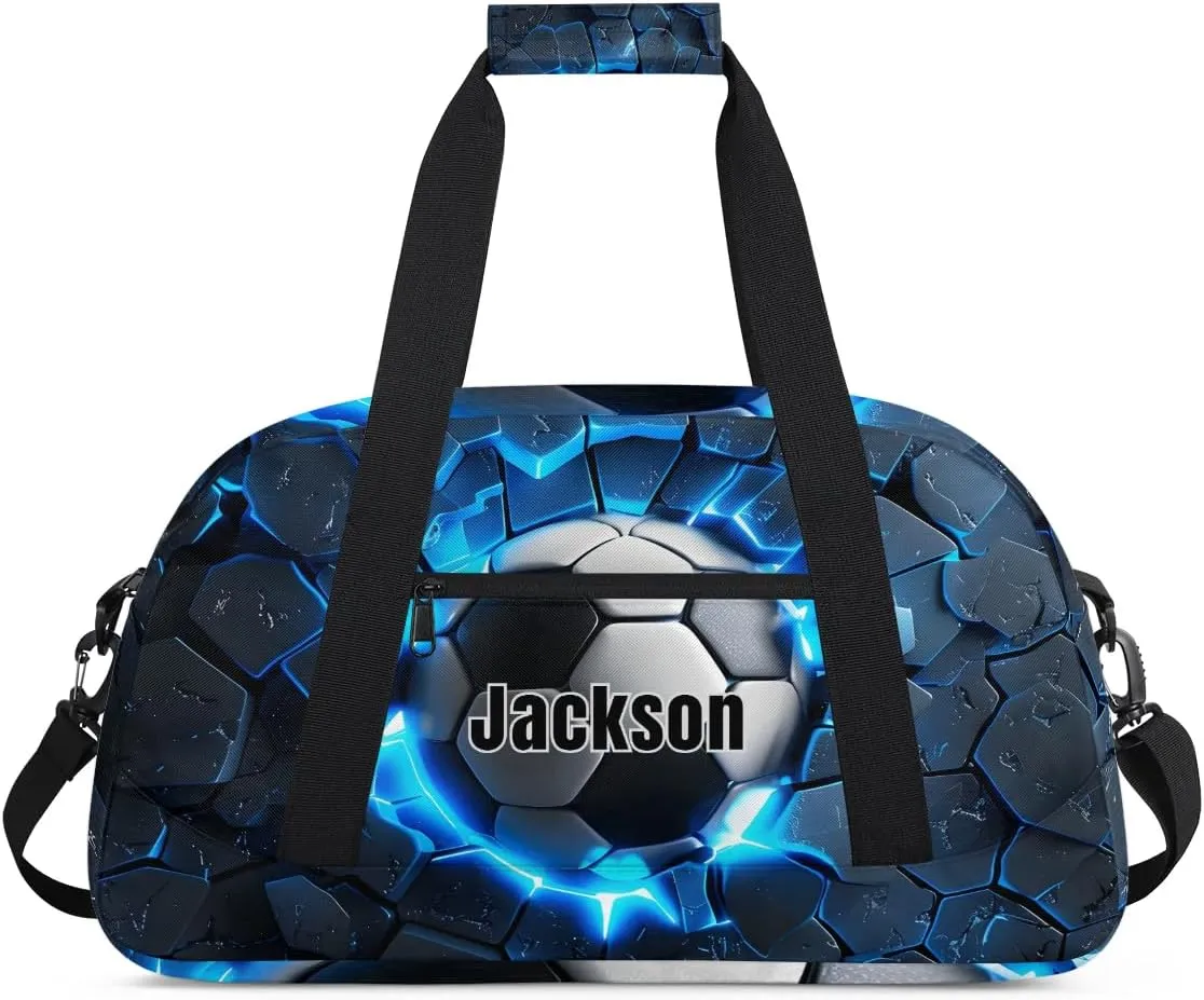 Customized Duffel Bag for Travel Sports Bag for Kids Gym Bag Small Dance Tote As Gifts for Girls and Boys Technology Soccer