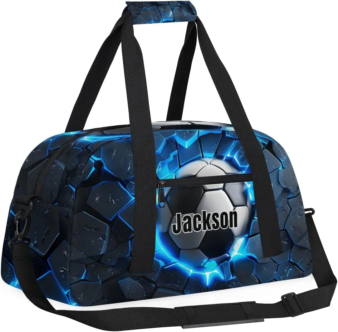 Customized Duffel Bag for Travel Sports Bag for Kids Gym Bag Small Dance Tote As Gifts for Girls and Boys Technology Soccer