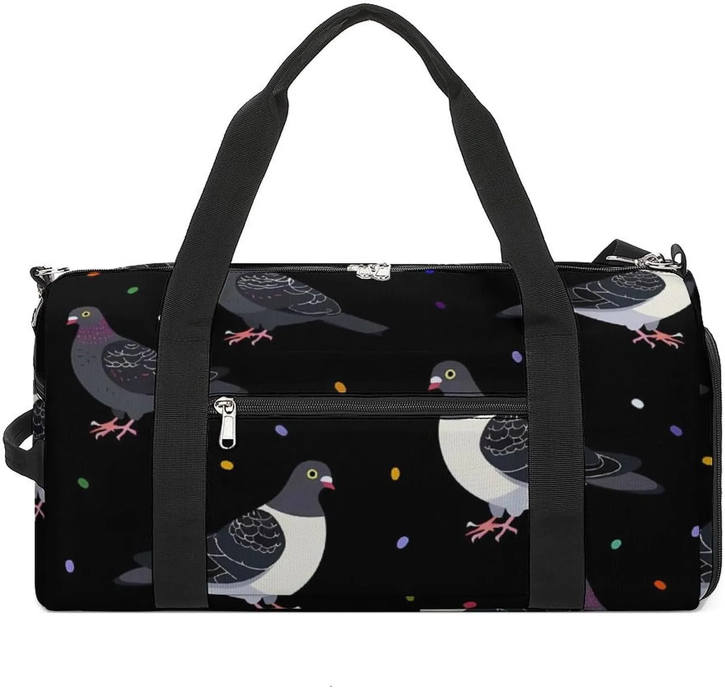Cute Cartoon Pigeons Gym Bag for Women Men Lightweight Duffel Bag Travel Tote Bag Sports Bag with Shoulder Strap