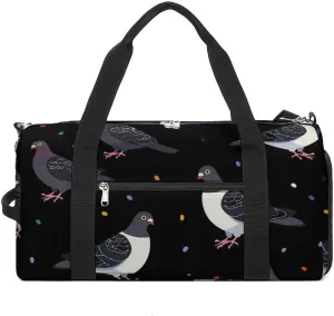 Cute Cartoon Pigeons Gym Bag for Women Men Lightweight Duffel Bag Travel Tote Bag Sports Bag with Shoulder Strap