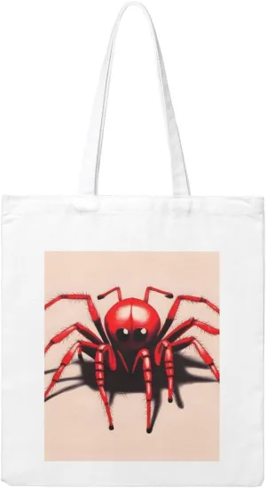 Cute Little Red Spider Large Canvas Tote Bag Cute Travel Shoulder Bag Reusable Washable Shopping Grocery Bags For Women Men
