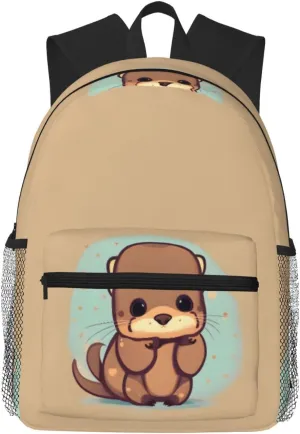 cute otter print Lightweight and comfortable backpack Casual Laptop Backpack for Travel Hiking