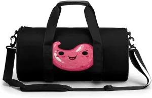 Cute Stomach Compact Gym Bag Travel Duffel Bags Lightweight Foldable Sports Tote Gymbag