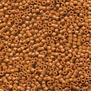 DB 2287, Frosted Opaque Glazed Burnt Orange - Miyuki Delica Beads - Size 11 - 5 grams - Japanese Cylinder Seed Beads - Retail & Wholesale