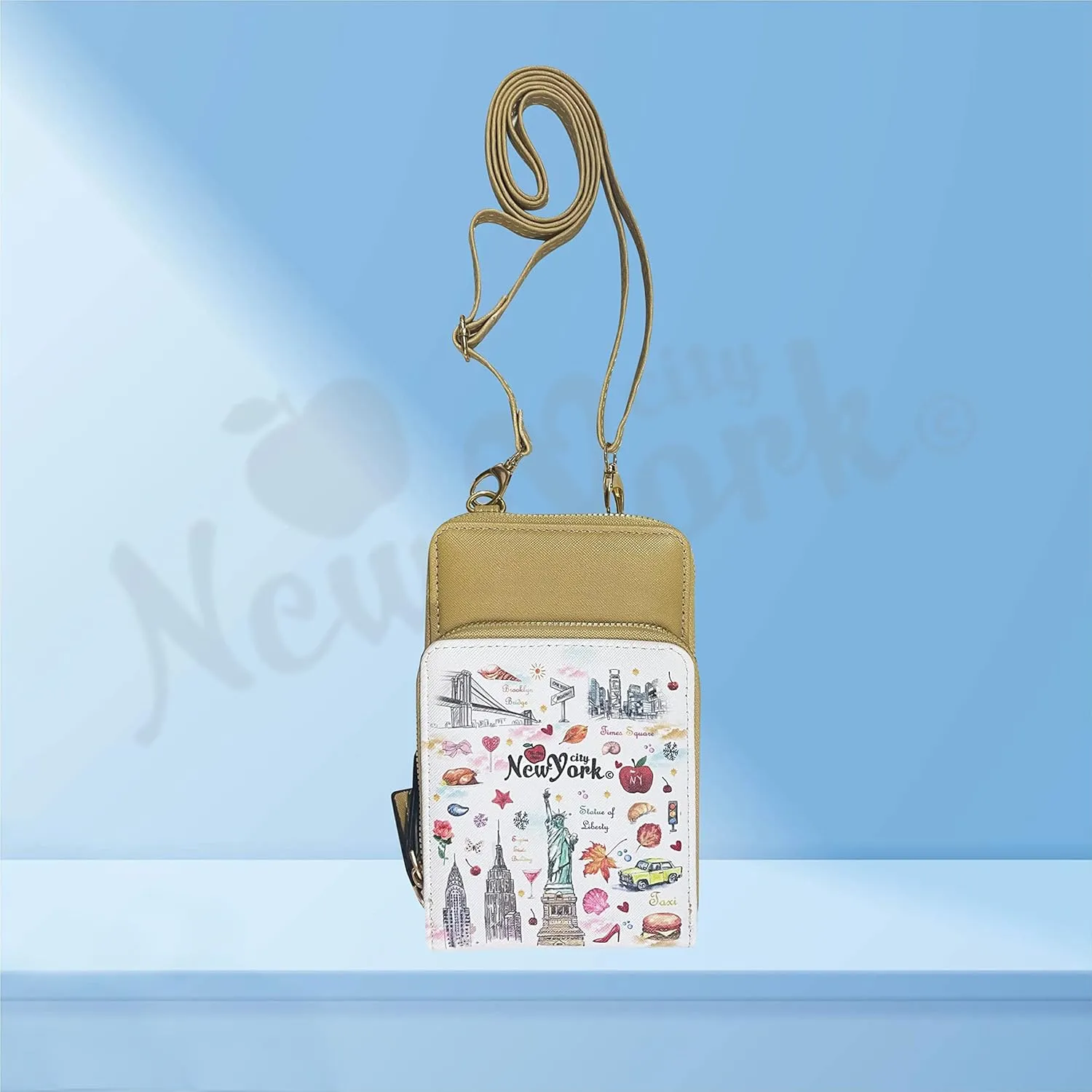 DESIGN U.S.A. SOUVENIR Girls & WomenFashion Elegant Crossbody Cell Phone Multiple Pockets Credit Card Slots
