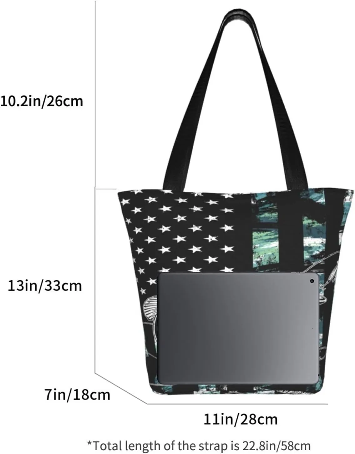 Dirt Track Racing American Flag Women's Tote Bag Shoulder Bag Shopping Handbag Large Capacity Handbag With Zipper