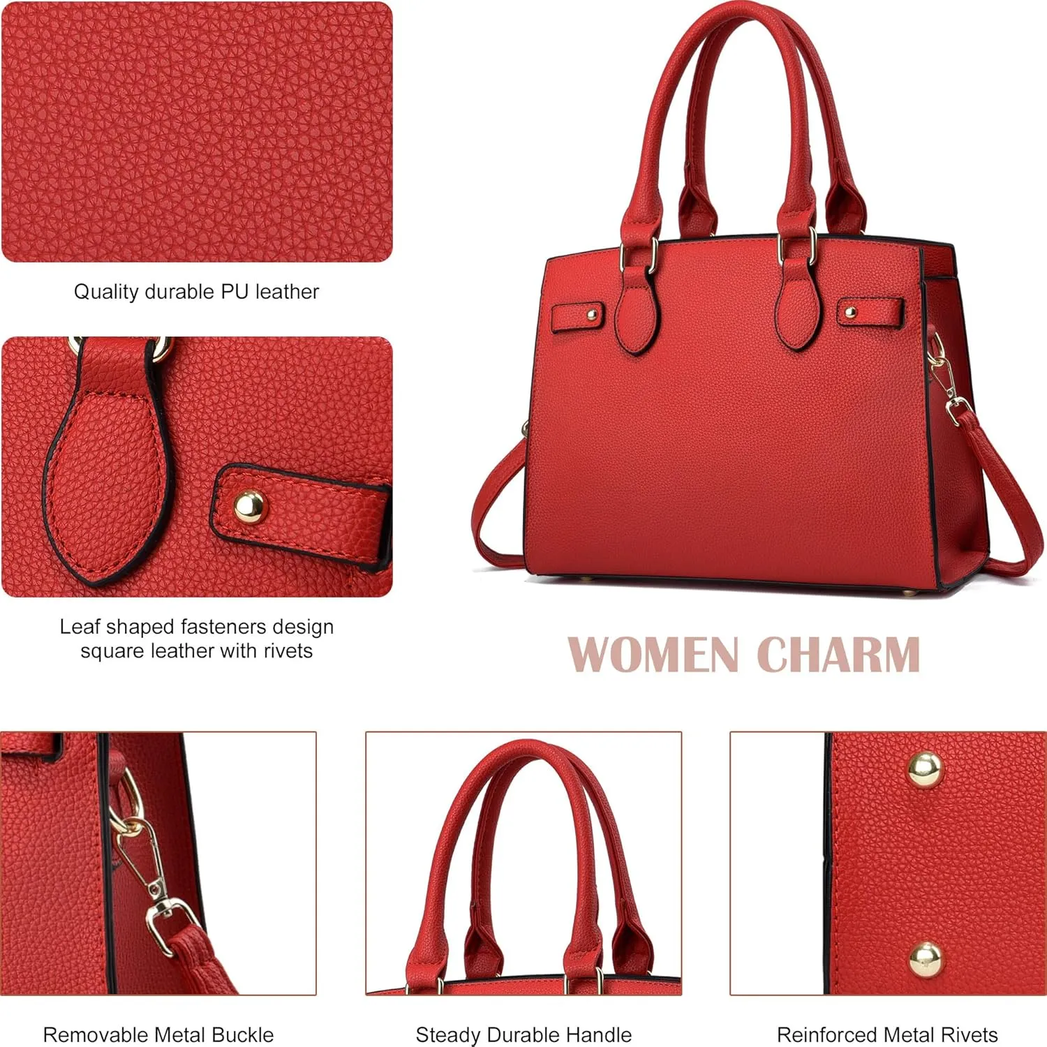 DMICXEL Tote Bag Crossbody Purses for Women Shoulder Handbag PU Leather Top Handle Satchel Bags
