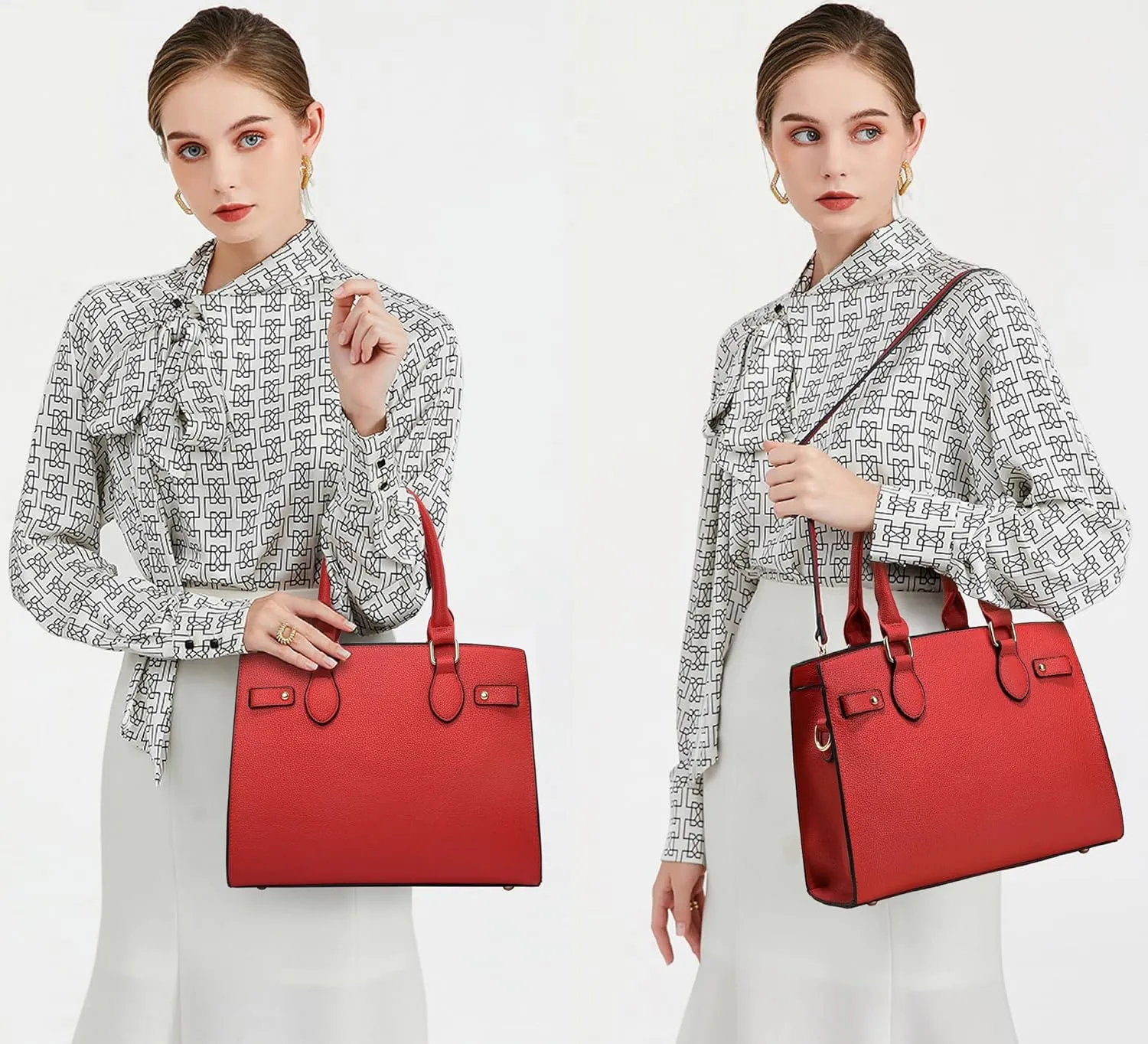 DMICXEL Tote Bag Crossbody Purses for Women Shoulder Handbag PU Leather Top Handle Satchel Bags