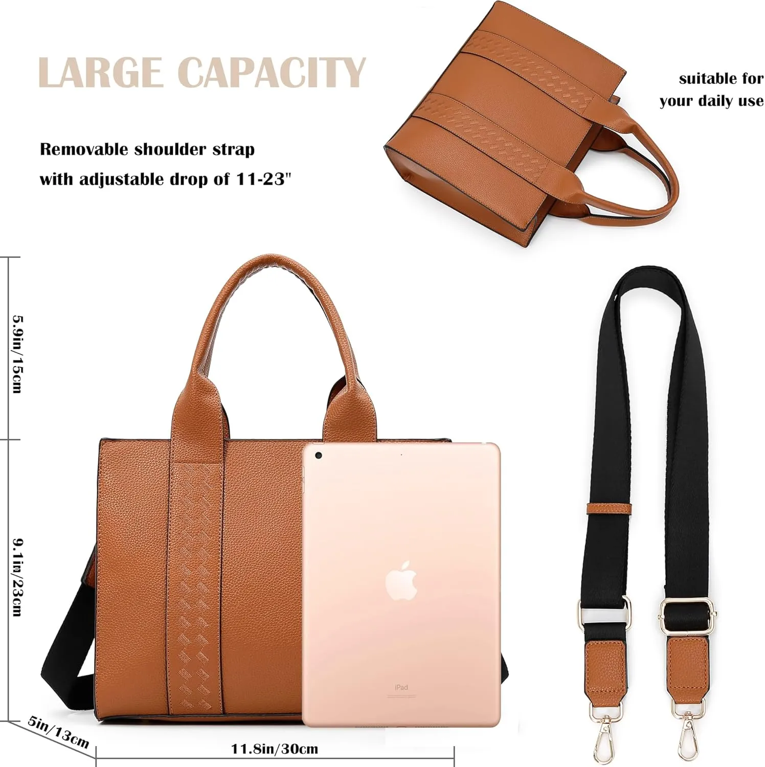 DMICXEL Tote Bag Crossbody Purses for Women Shoulder Handbag PU Leather Top Handle Satchel Bags