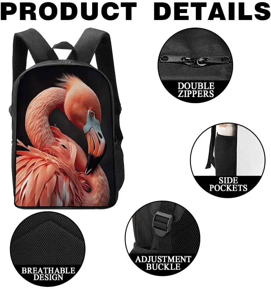 Dolphin Backpack Casual Daypack Wild Animal Print Laptop Bag Bookbag for Work Travel Hiking 17 Inch Style 1