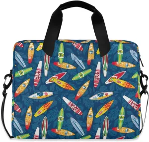 Doodle Flamingo Blue 15.6 Inch Laptop Bag Computer Briefcase Office Travel Business