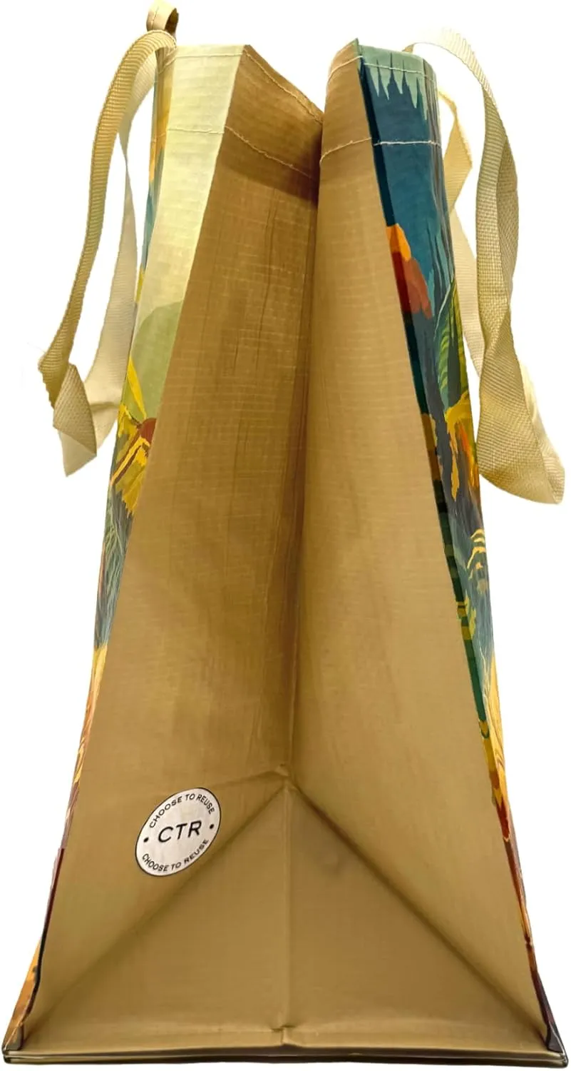 Earthwise Reusable Shopping Bags Extremely Durable Multi Use Large Stylish Fun Foldable Water-Resistant Totes