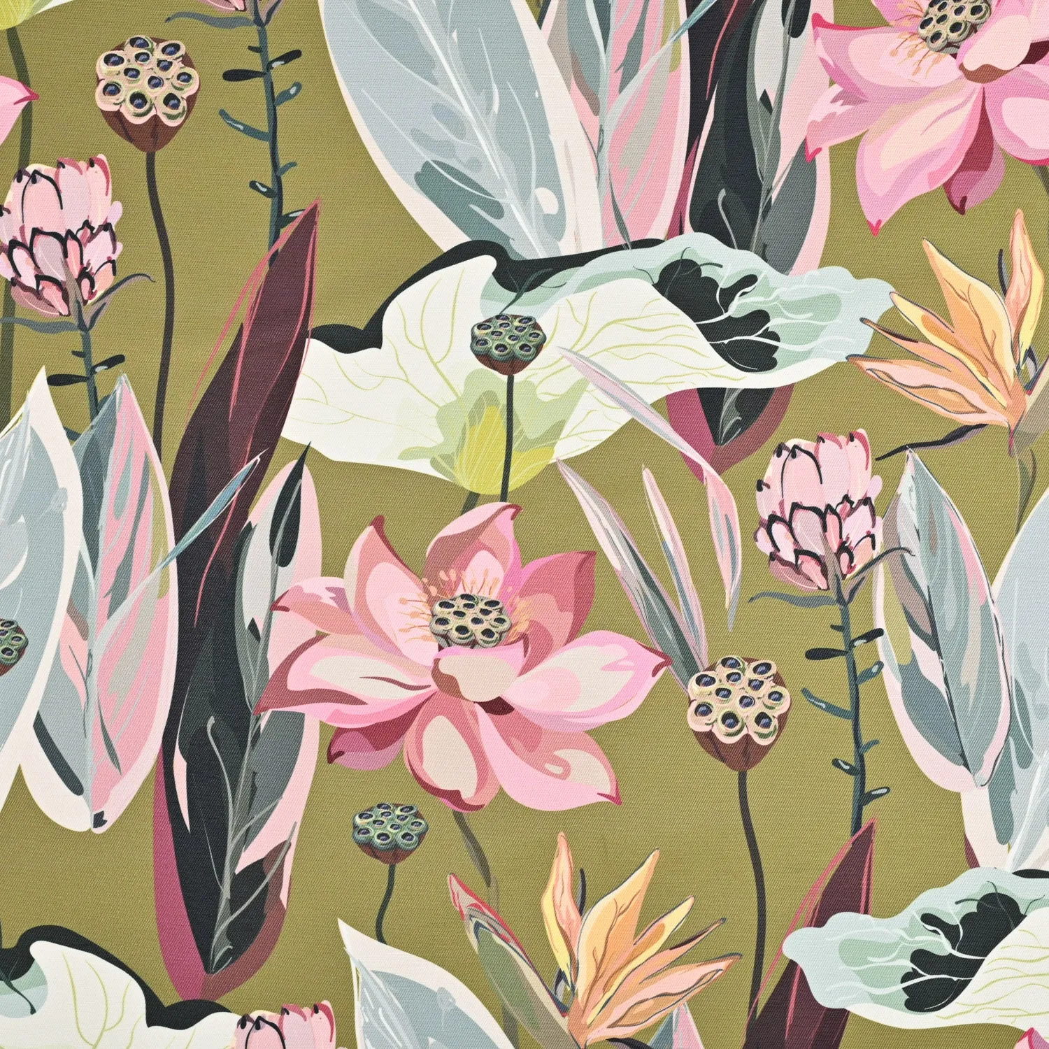 Eco Fabric Peach Blossom Chartreuse 140cm